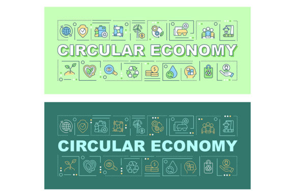 Embrace the Circular Economy with Word Concepts Banners