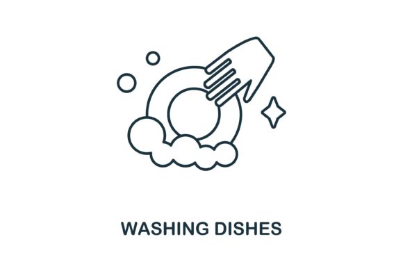 Streamline Your Design with a Washing Dishes Icon