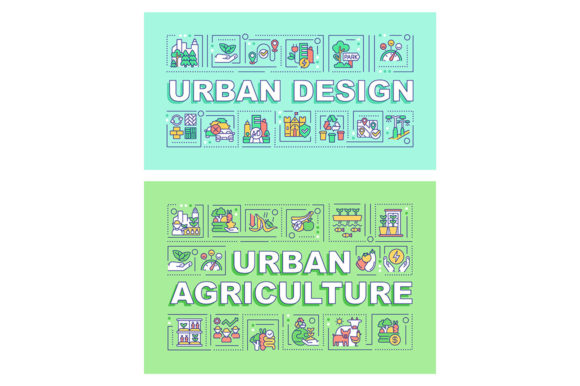 Urban Agriculture Word Concepts Banners: A Versatile Tool for Cultivating Ideas and Designs